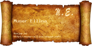 Muser Ellina névjegykártya